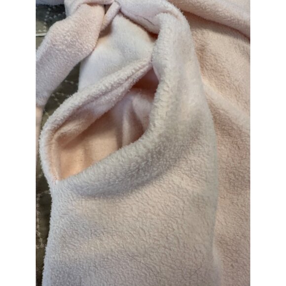 VTG Stan Herman Womens Soft fleece Pink Robe Embroidered Satin Trim Tradwife - Picture 11 of 13